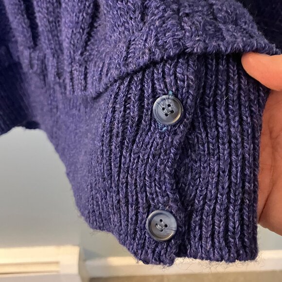 🙂French Connection Womens Cable Knit Turtleneck Sweater Cobalt Blue Size Small - Picture 6 of 8